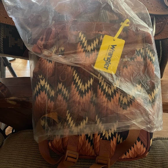 Wrangler Handbags - Wrangler Geometric Brown Men's Backpack